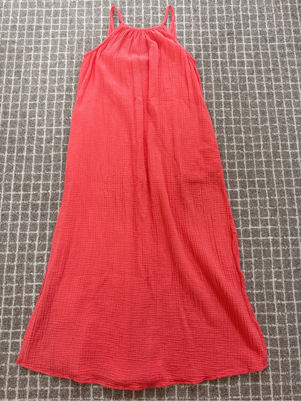Universal Thread Coral Maxi Dress with Spaghetti Straps